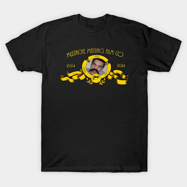 Twenty Years Young Gold Logo T-Shirt by Mustache Maniacs Film Co.